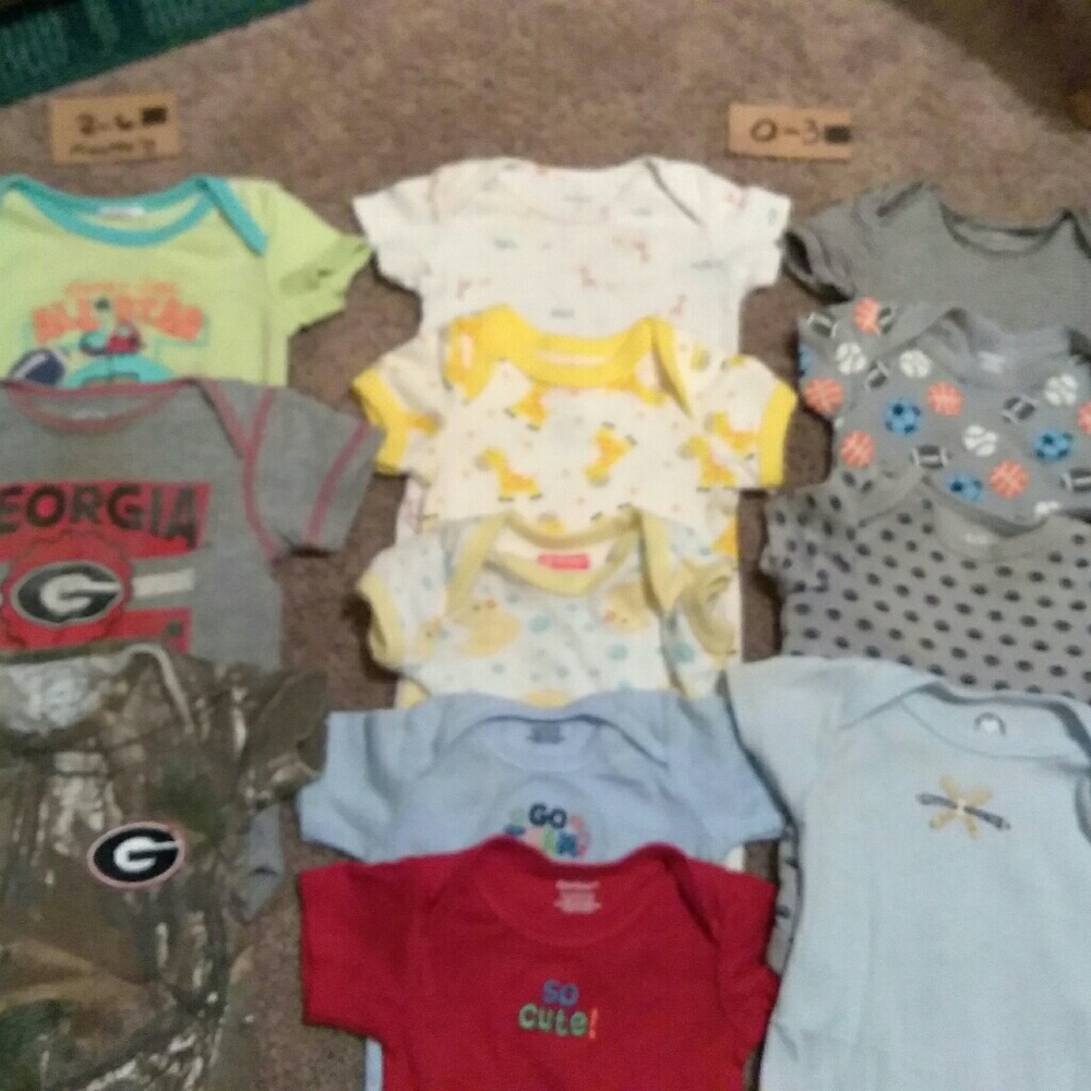 Bundle of baby onesies